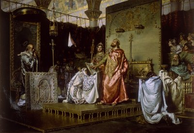 تحويل الكاثوليك إلى الكاثوليكية في مجمع توليدو الثالث ، 589 ، 1888 بواسطة أنطونيو مونوز ديجرين