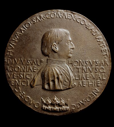 وسام ألفونسو الخامس ملك أراغون (ألفونسو العظيم أو العظيم). بالإيطالية Alfonso the Magnanimous أو Alfonso V of Aragon بواسطة أنطونيو بيسانيلو