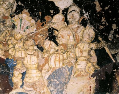 بطولة-معركة لوفيزيرب ، من قبل أنطونيو بيسانو المعروف باسم بيسانيلو (قبل 1395-كاليفورنيا 1455) ، في الهواء الطلق. التفاصيل. قصر دوكالي ، مانتوفا. بواسطة أنطونيو بيسانيلو