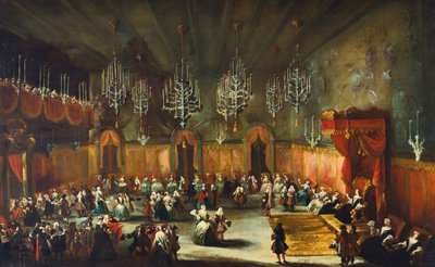 الكرة تكريما لآنا ماريا لويزا دي ميديشي ، ناخبة بالاتينات ، كاليفورنيا. 1718-1719. بواسطة أنطونيو ستوم