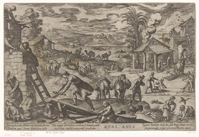 العصر البرونزي Aetas aenea (العنوان على الكائن) أربعة عصور من العالم (عنوان المسلسل) بواسطة انطونيو تمبيستا