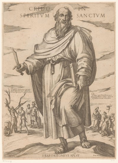 للقديس بارثولماوس أنا أؤمن بالروح القدس (العنوان على الشيء) المسيح ، ماري إن دي الرسول (عنوان السلسلة) بواسطة انطونيو تمبيستا