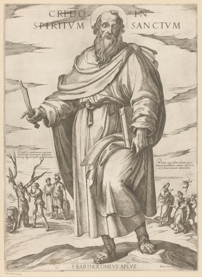 للقديس بارثولماوس أنا أؤمن بالروح القدس (العنوان على الشيء) المسيح ، ماري إن دي الرسول (عنوان السلسلة) بواسطة انطونيو تمبيستا