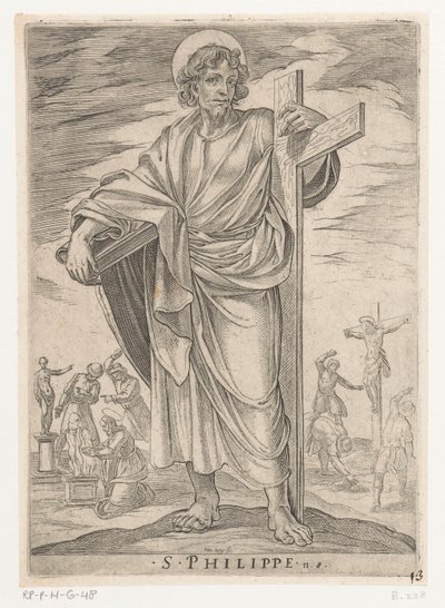 القديس فيليب S.Philippe (العنوان على الكائن) المسيح ومريم والرسل (عنوان السلسلة) بواسطة مارسيلو كلوديو