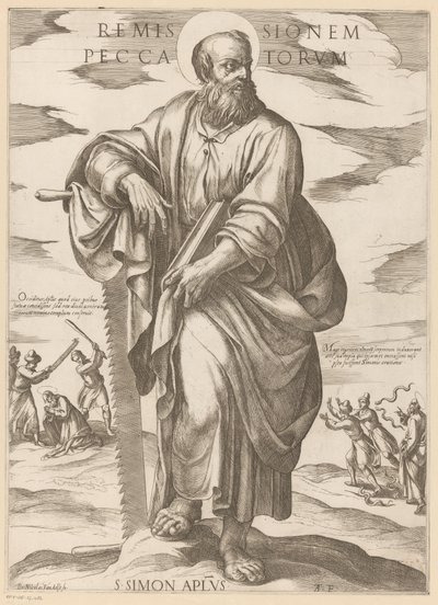 للقديس سمعان مغفرة الذنوب (العنوان على الشيء) المسيح ، ماري إن دي الرسول (عنوان السلسلة) بواسطة انطونيو تمبيستا