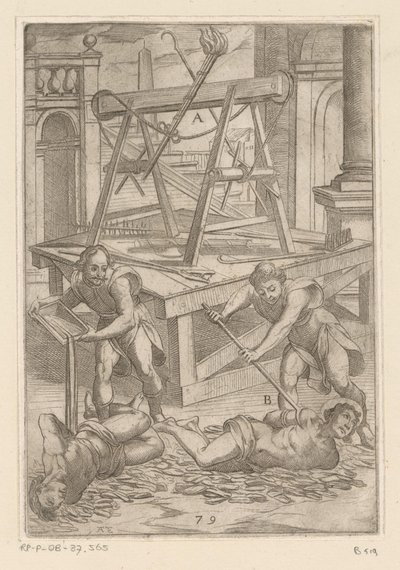 تعذيب بالزيت المغلي تعذيب شهداء المسيحيين (عنوان المسلسل) Varia tormentorum et supplicioru crudelium (...] (عنوان السلسلة) بواسطة انطونيو تمبيستا