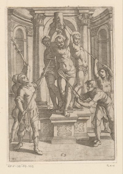 التعذيب بالعصي الحادة تعذيب شهداء المسيحيين (عنوان المسلسل) Varia tormentorum et supplicioru crudelium (...] (عنوان السلسلة) بواسطة انطونيو تمبيستا