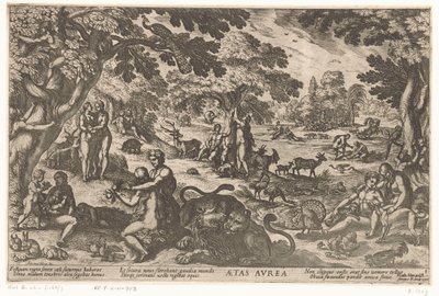 العصر الذهبي Aetas aurea (العنوان على الكائن) أربعة عصور من العالم (عنوان المسلسل) بواسطة نيكولاوس فان ألست