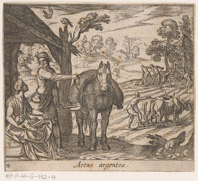 العصر الفضي Aetas argentea (العنوان على الكائن) Metamorphoseon sive convertum (عنوان السلسلة) تحولات Ovid (عنوان السلسلة) بواسطة انطونيو تمبيستا