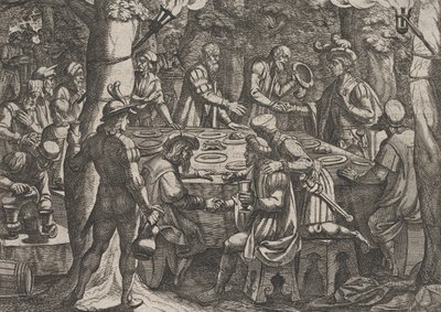 اللوحة 4: يخبر سيفيليس الحكماء الهولنديين أنهم يعاملون مثل العبيد من قبل الرومان ... ، 1611. بواسطة انطونيو تمبيستا
