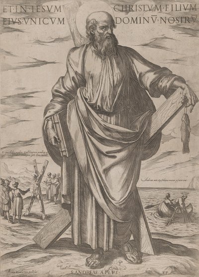 القديس أندراوس ، من "المسيح ومريم والرسل" ، كاليفورنيا. 1590-كاليفورنيا. 1610. بواسطة انطونيو تمبيستا