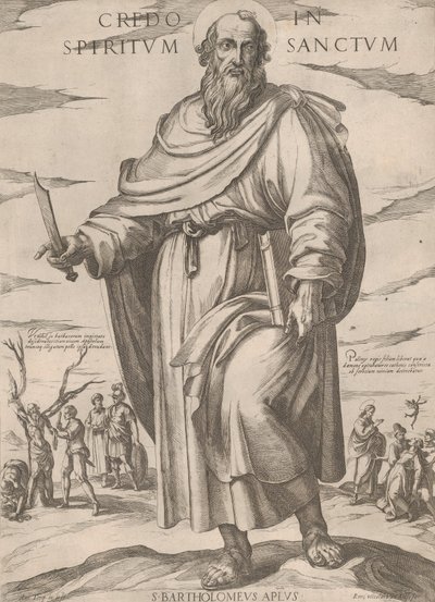 القديس بارثولوميو من سلسلة "المسيح ومريم والرسل" ، كاليفورنيا. 1590-كاليفورنيا. 1610. بواسطة انطونيو تمبيستا