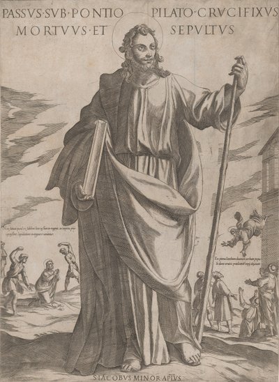 القديس جيمس مينور ، من "المسيح ومريم والرسل" ، كاليفورنيا. 1590-كاليفورنيا. 1610. بواسطة انطونيو تمبيستا