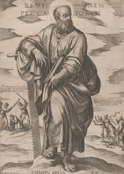 القديس سمعان ، من "المسيح ومريم والرسل" ، ج. 1590-كاليفورنيا. 1610. بواسطة انطونيو تمبيستا