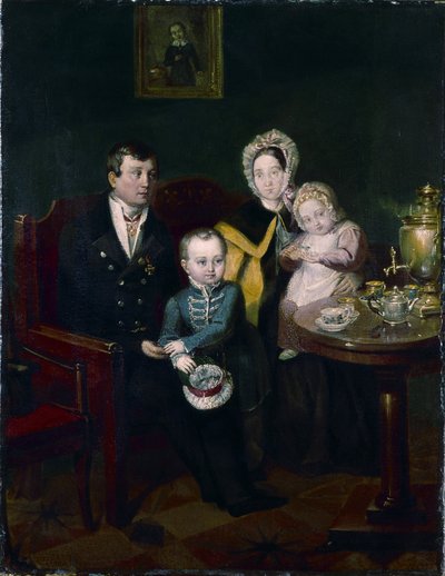 صورة عائلية ، 1837 بواسطة أبولون نيكولايفيتش موكريتسكي