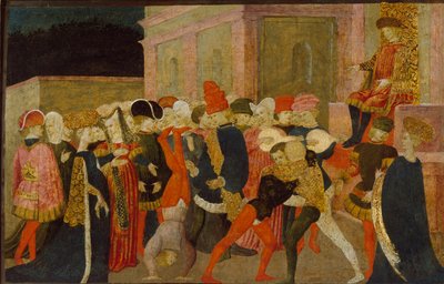 اغتصاب نساء سابين ، القرن الخامس عشر بواسطة Apollonio di Giovanni di Tommaso