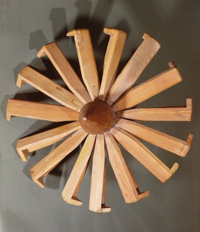 عجلة الغزل العربية (خشب) بواسطة المدرسة العربية