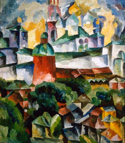 منظر طبيعي بدير الثالوث - سرجيوس - 1920. بواسطة أريستارخ لينتولوف