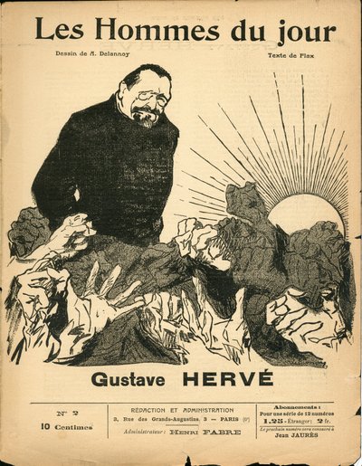 غلاف "" Les Hommes du jour "، العدد 2 ، Satirical in B & W بواسطة أريستيد ديلانوي