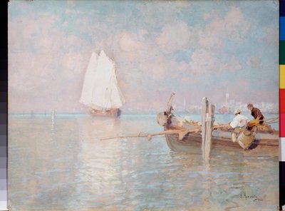 خليج البندقية (إيطاليا) - خليج البندقية - لوحة لأركادي أفاناسييفيتش تشوماكوف (تشوماكوف) (1868-1948)، زيت على قماش بواسطة أركادي أفاناسيفيتش تشوماكوف