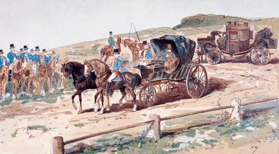 شنت Postillion على حصان عربة ، القرن 19 ، 1886 بواسطة أرماند جان هاينز