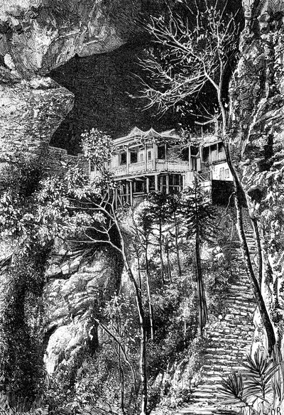 دير بوذي ، Yuen-Fu on the Min ، جنوب Fuchu-Fu ، c1890 بواسطة أرماند كول