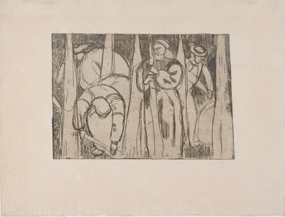 Les Rouisseuses (The Flax Gatherers) 1893 (حفر) بواسطة أرماند سيجين
