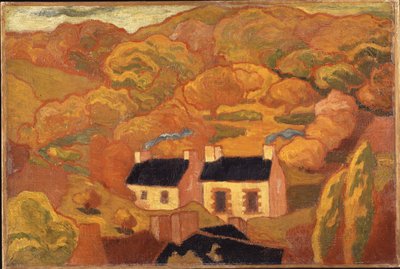 كوخان من القش (Les deux chaumieres) حوالي 1893-94 (زيت على قماش) بواسطة أرماند سيجين