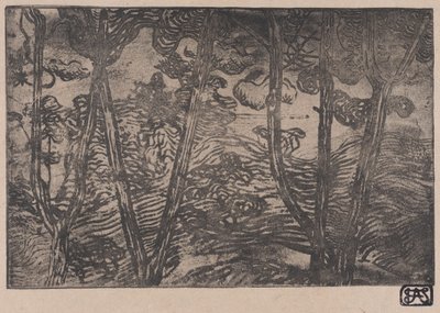 الأشجار في الليل ، كاليفورنيا. 1894. بواسطة أرماند سيجين
