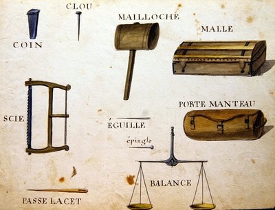 رسوم توضيحية من "كتاب الأبجدية الفرنسية لعام 1814" ، حانة. بواسطة تشارلز بلانت للفنون الجميلة بواسطة أرنود دي بوريجارد