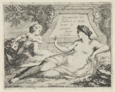 كوكب الزهرة يتجسس من قبل ساتير Ordonnances des tableaux a mettre devant les Gemineés (العنوان على الكائن) مشهد من الخطيئة ، مفتوح لخدمة الرسامين والنحاتين ، إلخ (عنوان السلسلة) بواسطة نيكولاس دي فريس