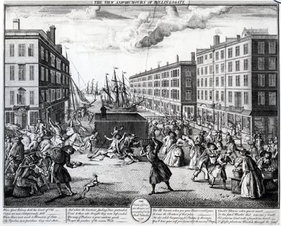 The View and Humours of Billingsgate، 1736 بواسطة أرنولد فان هايكن