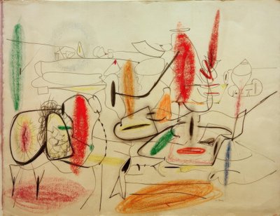 بدون عنوان - دراسة للرسم بواسطة أرشيل جوركي