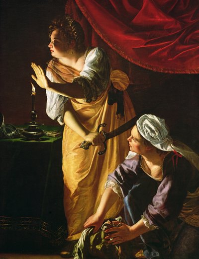 جوديث وخادمة مع رئيس Holofernes ، c.1625 بواسطة الأرطماسيا Gentileschi