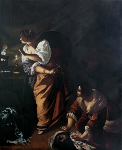 جوديث وخادمة عبرا مع رأس هولوفرنز ، ج. 1647-1648 بواسطة الأرطماسيا Gentileschi