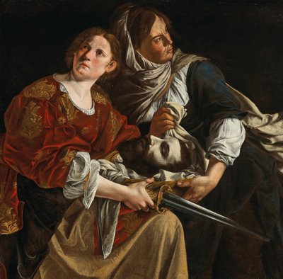 جوديث مع رأس Holofernes وخادم. بواسطة الأرطماسيا Gentileschi