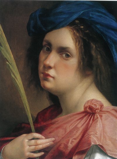 بورتريه ذاتي مثل القديسة كاترين الاسكندريه ، ج. 1618. بواسطة الأرطماسيا Gentileschi