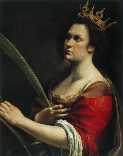 بورتريه ذاتي مثل القديسة كاترين الاسكندريه ، ج. 1618. بواسطة الأرطماسيا Gentileschi