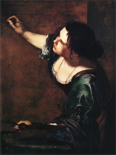 بورتريه ذاتي بصفته رمزا للرسم بواسطة الأرطماسيا Gentileschi