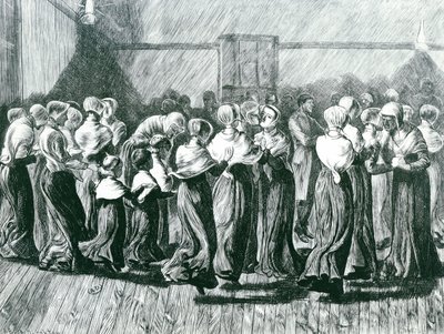 الهزازات في اجتماع: الرقص الديني ، رسم توضيحي من ، الجرافيك ، نُشر في 14 مايو 1870 بواسطة آرثر بويد هوتون