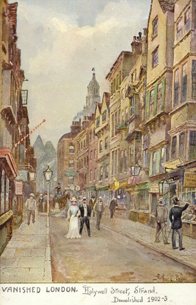 اختفت لندن - شارع هوليويل ، ستراند ، هدم 1902-3 بواسطة آرثر تشارلز باين