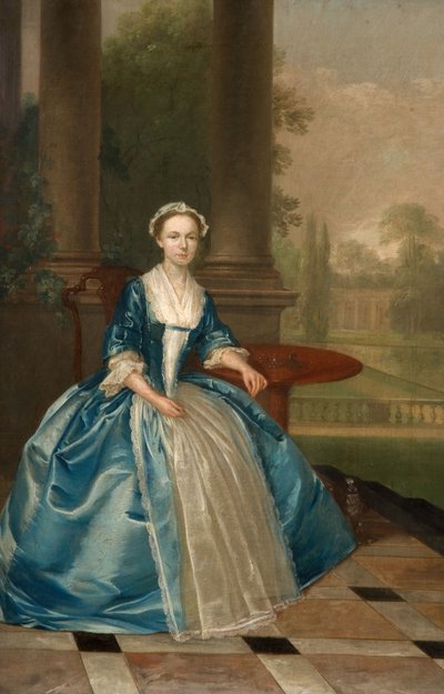 صورة لامرأة باللون الأزرق الفاتح ، 1785. بواسطة آرثر ديفيس