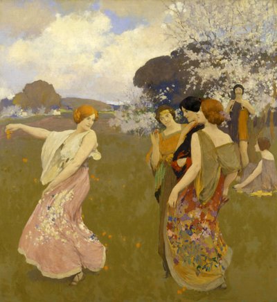 رقص الربيع ، ج. 1917 بواسطة آرثر فرانك ماثيوز