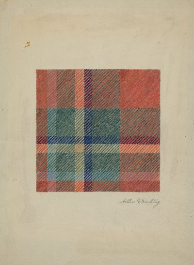 بطانية صوفية منقوشة ، c. 1938. بواسطة آرثر جي ميركلي