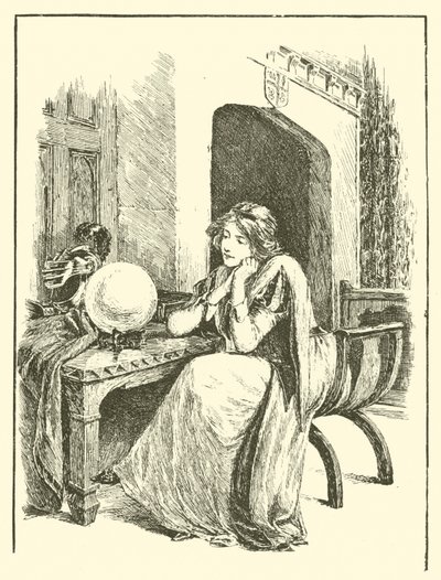 The Legend Of Britomart, Britomart And The Magic Mirror (engraving) بواسطة آرثر جورج ووكر