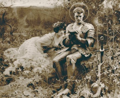 إغراء السير بيرسيفال (الحفر الضوئي) بواسطة آرثر هاكر