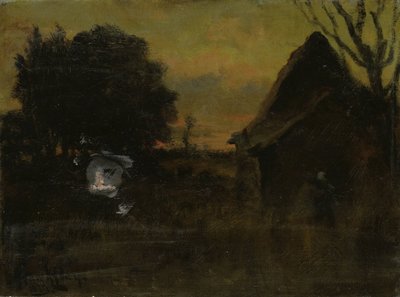 "عند غروب الشمس" بواسطة Arthur Hawksley (signed by artist)