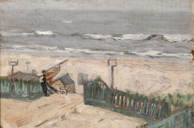 أكواخ الاستحمام مع الصياد والكلب ، ج .1900 بواسطة آرثر هايثورن ستود