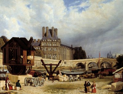 التويلري والجسر الملكي. لوحة آرثر هنري روبرتس (1819-1900) بواسطة آرثر هنري روبرتس