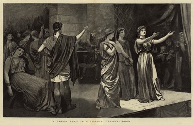 مسرحية يونانية في غرفة رسم لندن بواسطة Arthur Hopkins